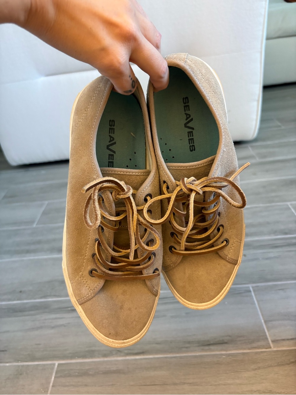 SeaVees Men's Tan Suede Monterey Sneakers Size 10